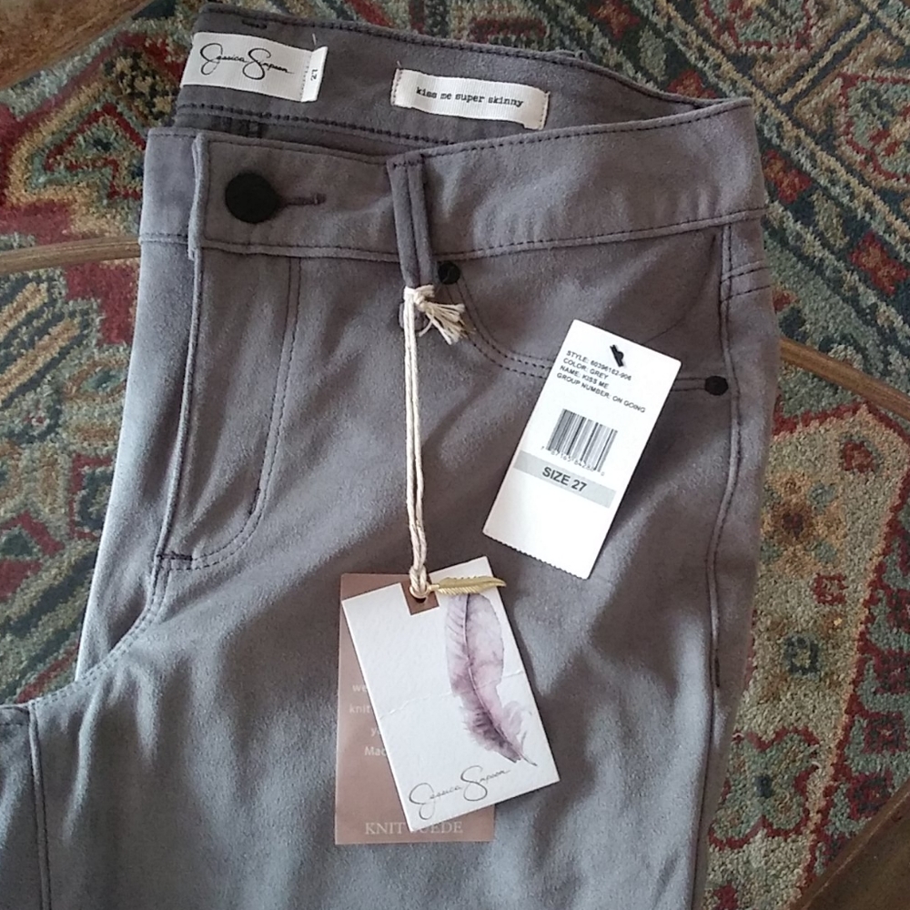 Jessica Simpson Super Skinny Faux Suede Jeans